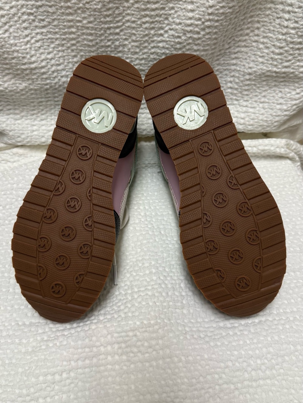 Michael Kors | Green Beige Pink Sneakers | Women's 8 - Picture 6 of 7